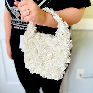 Beaded mini handbag